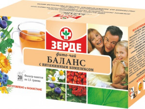 Баланс витаминдер кешені бар шөп шайы